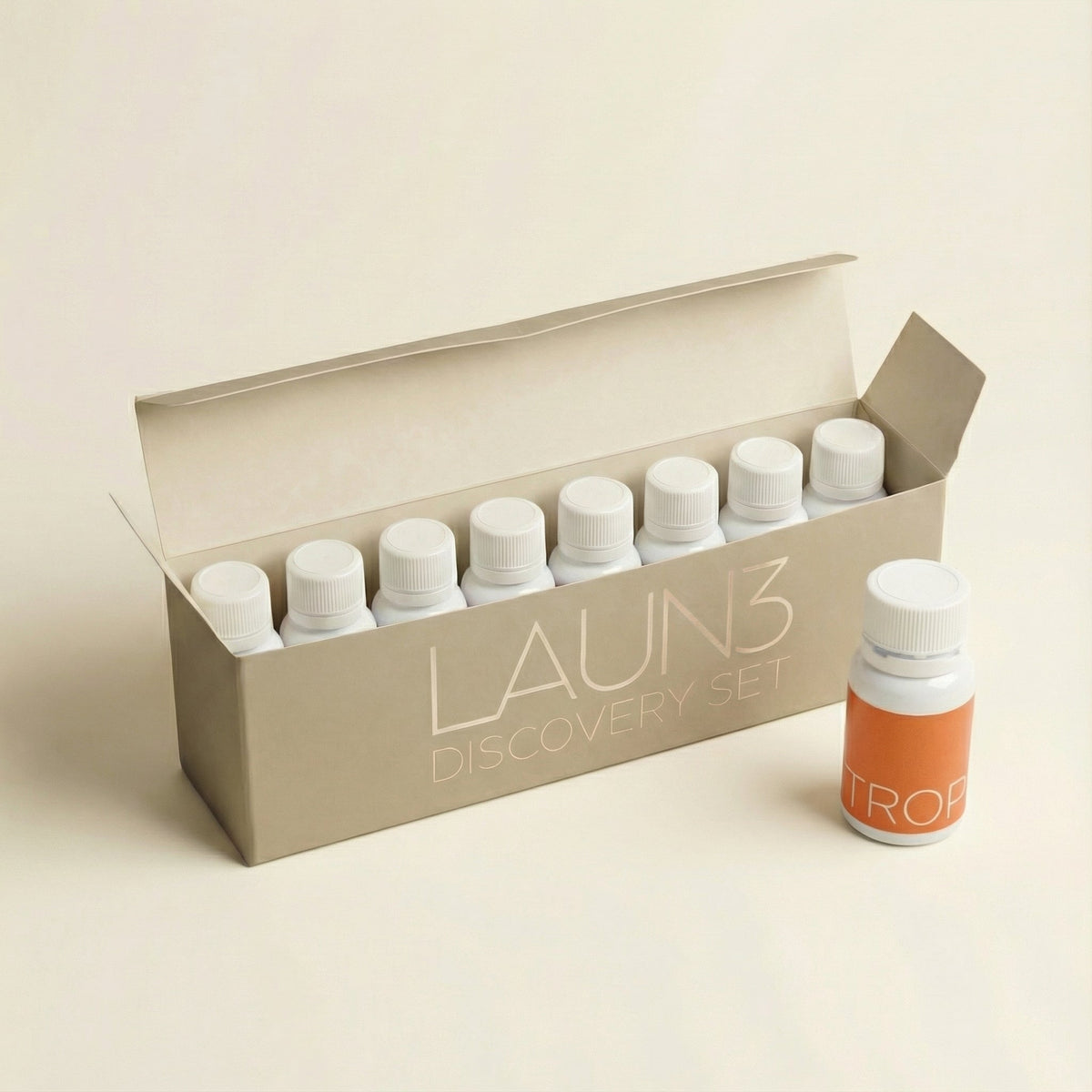 Discovery Set Wasparfum acht 10 ml samples in elegante doos met genummerde flacons en labels